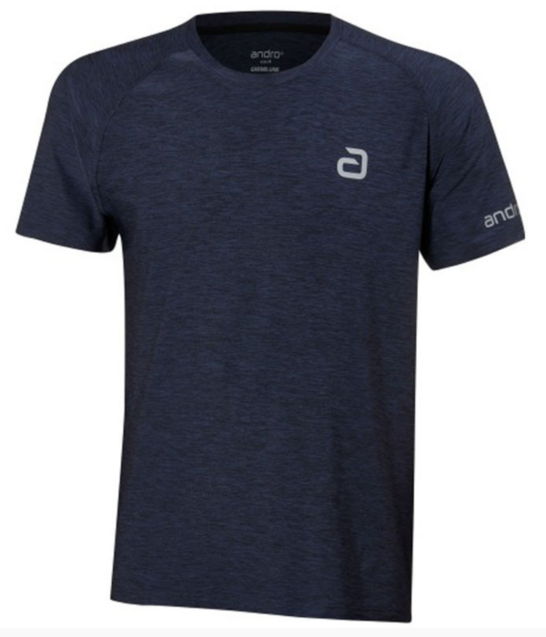 En marineblå T-shirt til mænd med logo foran.